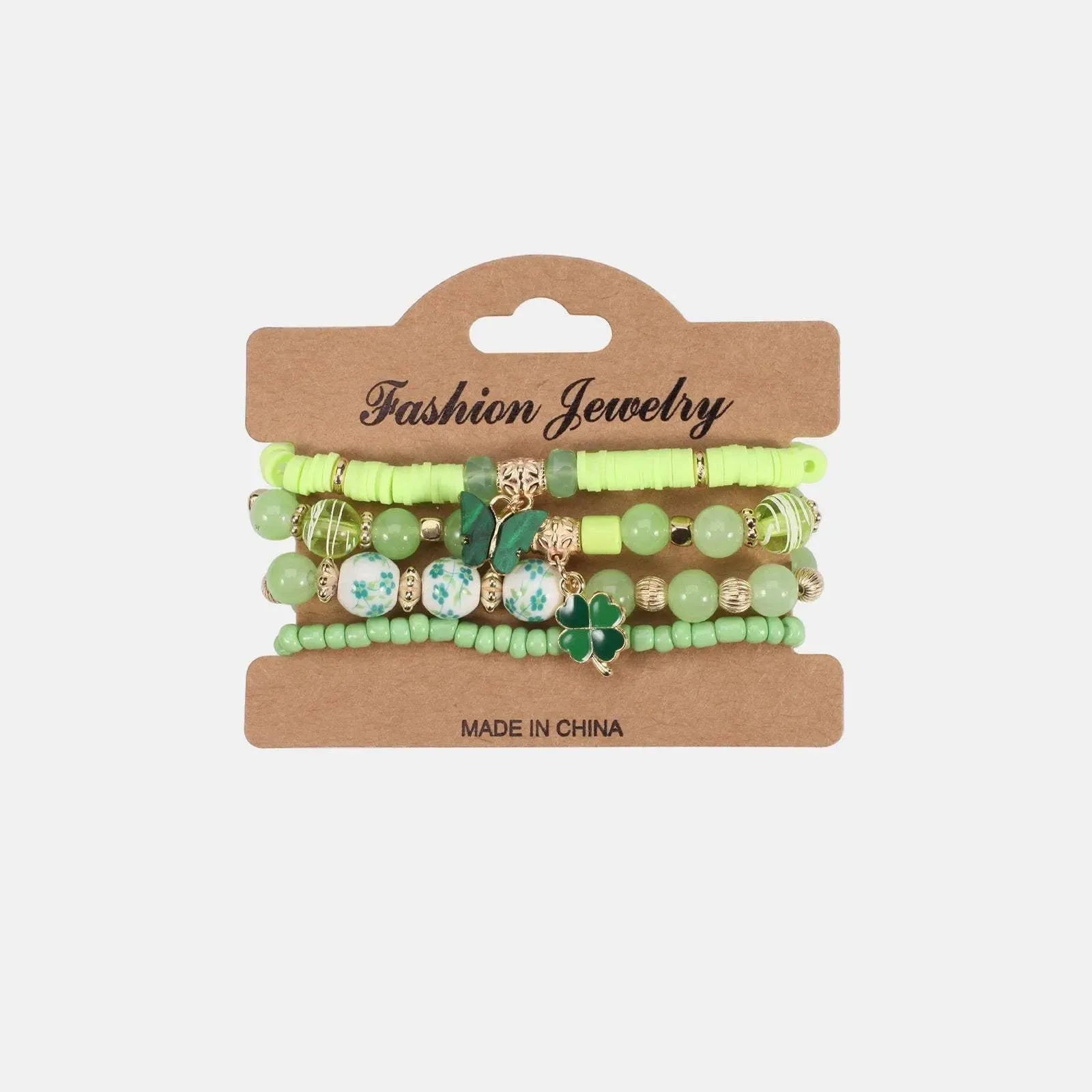 Beaded Soft Pottery Charm Bracelet Style C One Size Bracelets - Tophatter Daily Deals